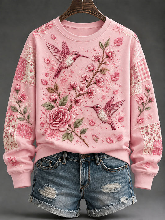 Women's Breast Cancer Print Sweatshirt