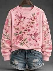Women's Breast Cancer Print Sweatshirt