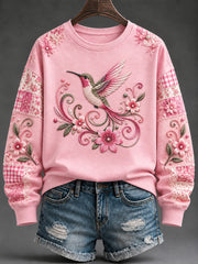 Women's Breast Cancer Print Sweatshirt