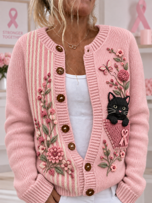women's Breast Cancer Cardigan
