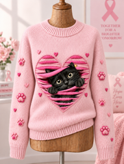 Women's Breast Cancer Long-sleeved Sweater