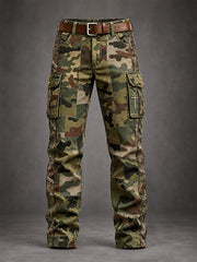 Men's Christian Cross Pattern Patchwork Art Pants
