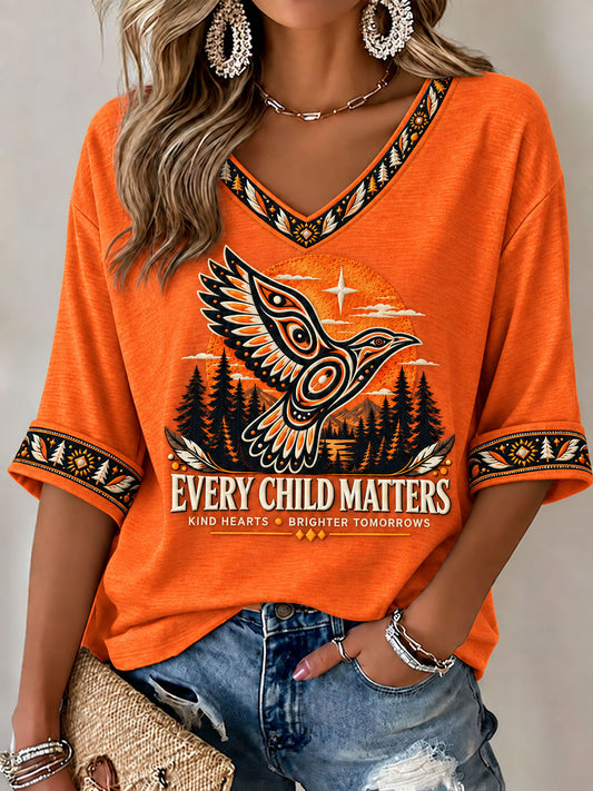Women's Every Child Matters Printed Casual T-Shirt
