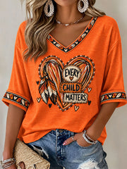 Women's Every Child Matters Printed Casual T-Shirt