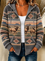 Women's Cozy Knit Western Hoodie