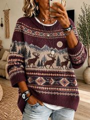 Women's Cozy Knit Western Sweater