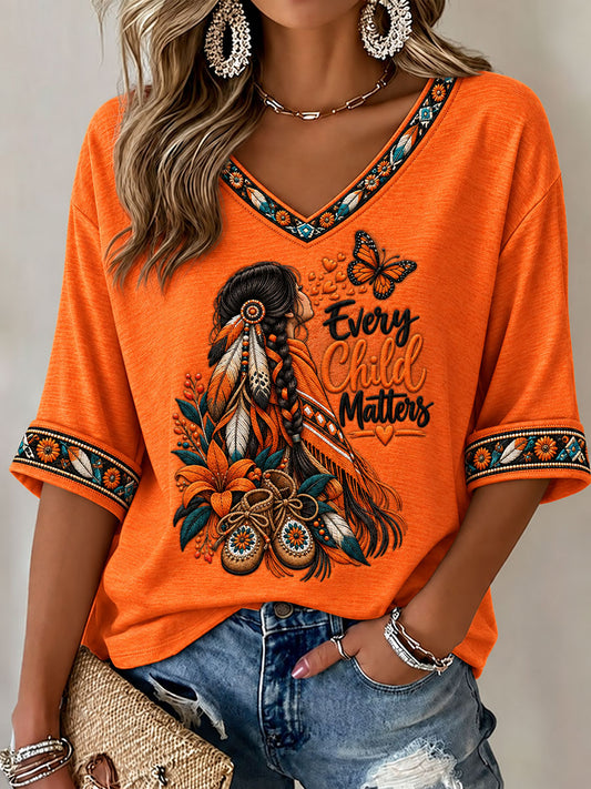 Women's Every Child Matters Printed Casual T-Shirt