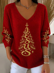 Women's Christmas Print Casual Top