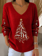 Women's Christmas Print Casual Top