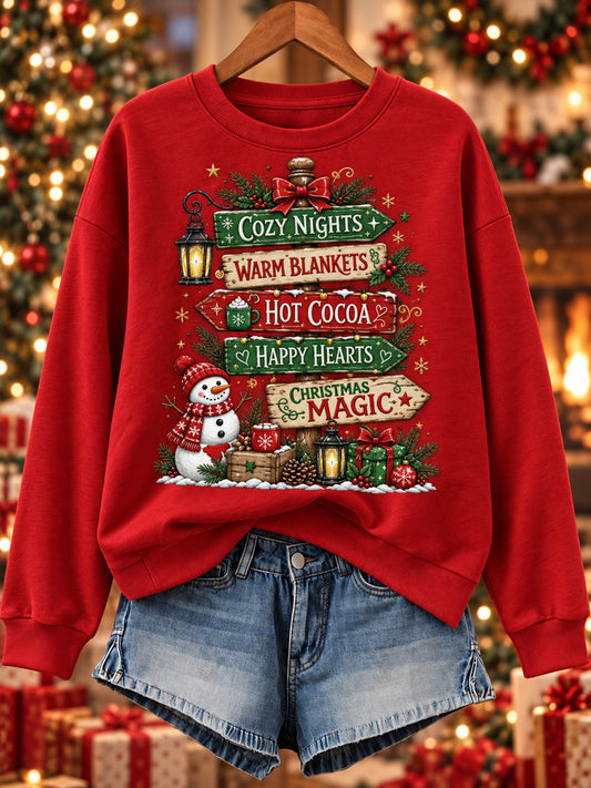 Women's Christmas Print Sweatshirt