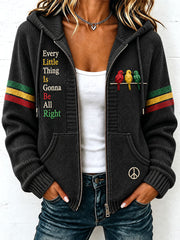Women's Every Little Thing Is Gonna Be All Right Knit Cardigan