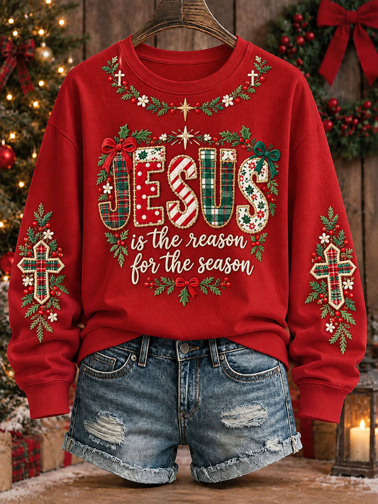 Women's "Is The Season,For The Season" Jesus Christmas Sweatshirt