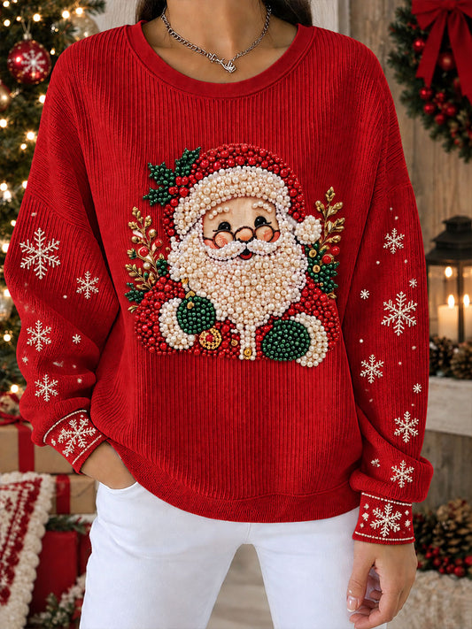 Women's Santa Claus Print Casual Sweatshirt