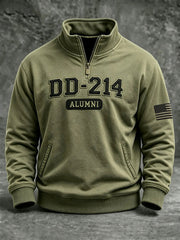 Men's DD-214 Alumni Print Zip-Up Hoodie