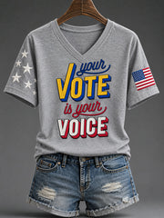 Women's "Vote" Graphic Casual T-Shirt