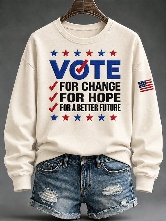 Women's Vote Print Sweatshirt