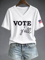 Women's VOTE Print Casual T-shirt
