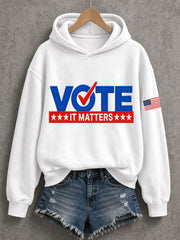Women's Vote It Matters Casual Hoodie