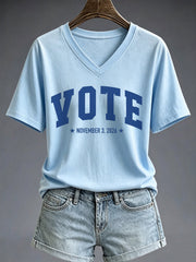 Women's VOTE Print Casual T-shirt