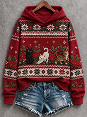Women's Funny Cat Art Regular Sweatshirt