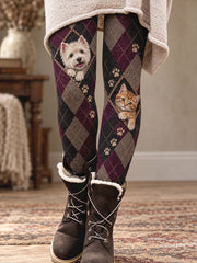 Women's Fall/Winer Cute Animals Paws Art Printed Leggings