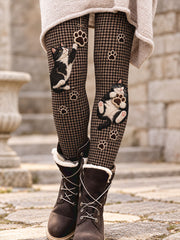 Women's Fall/Winer Cute Animals Paws Art Printed Leggings