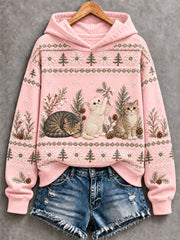 Women's Funny Cat Art Regular Sweatshirt