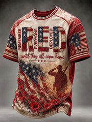 Men's Red Friday Printed Casual T-Shirt