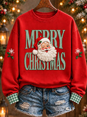 Women's Christmas Santa Claus Art  Regular Sweatshirt