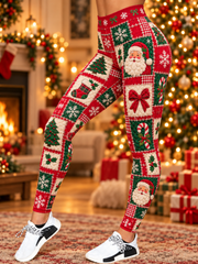 Women's Christmas Patchwork Art bottoms