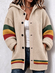 Women's Reggae Inspired Cozy Knit Hooded Cardigan