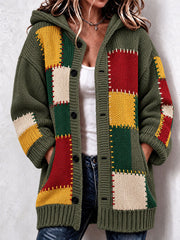 Women's Reggae Inspired Cozy Knit Hooded Cardigan