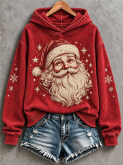 Women's Christmas Santa Print Sweatshirt