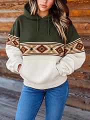 Women's Retro Western Printed Hoodie