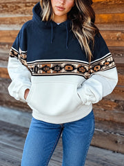 Women's Retro Western Printed Hoodie