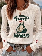 Women's Christmas Faith Waffle T-shirt