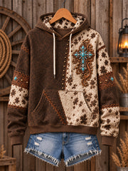 Women's Christian Cross Print Hoodie
