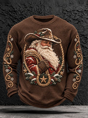 Men's Western Santa Waffle T-Shirts