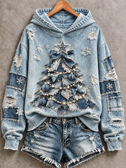 Women's Christmas Tree Print Hoodie