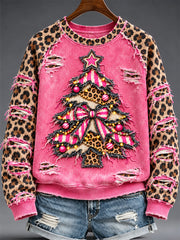 Women's Christmas Tree Print Sweatshirt