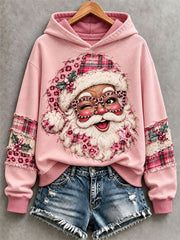 Women's Pink Santa Hoodie