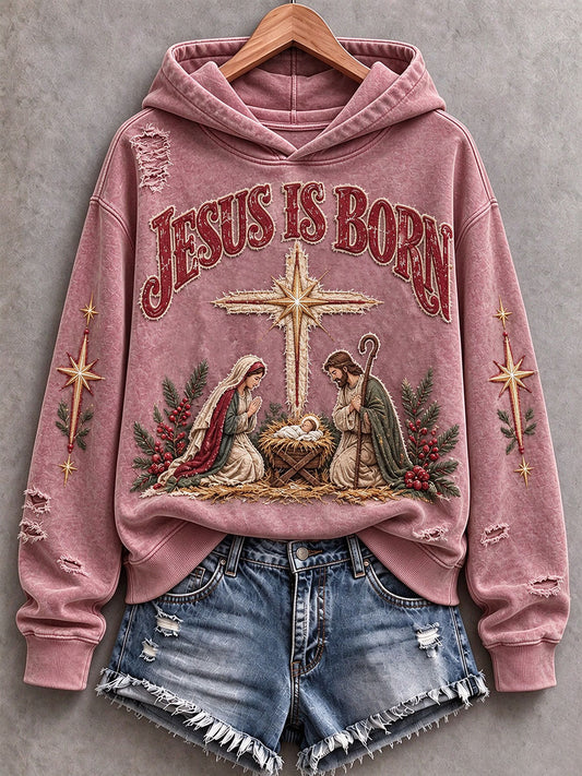 Women's Jesus Is Born Hoodie