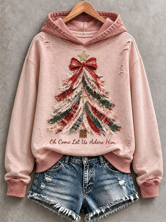 Women's Oh Come Let Us Adore Him Hoodie