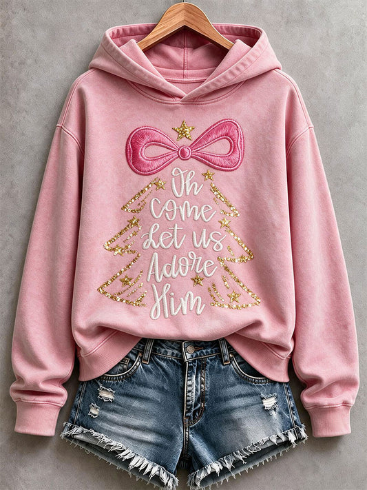 Women's Oh Come Let Us Adore Him Hoodie