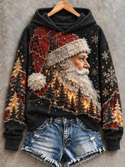 Women's Santa Print Regular Sweatshirt