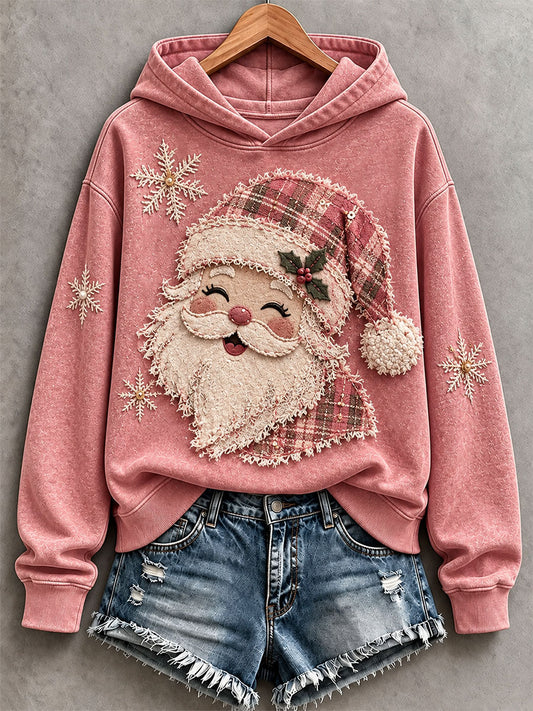 Women's Pink Santa Hoodie