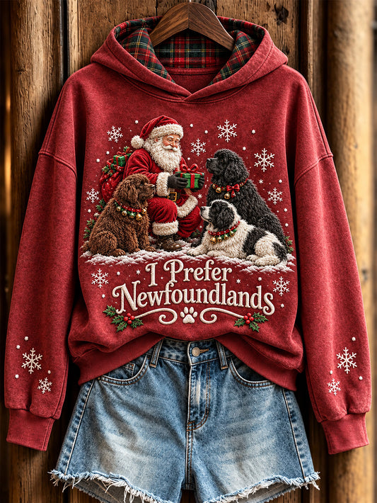 Women's I Prefer Newfoundlands Pattern Causal Hoodie