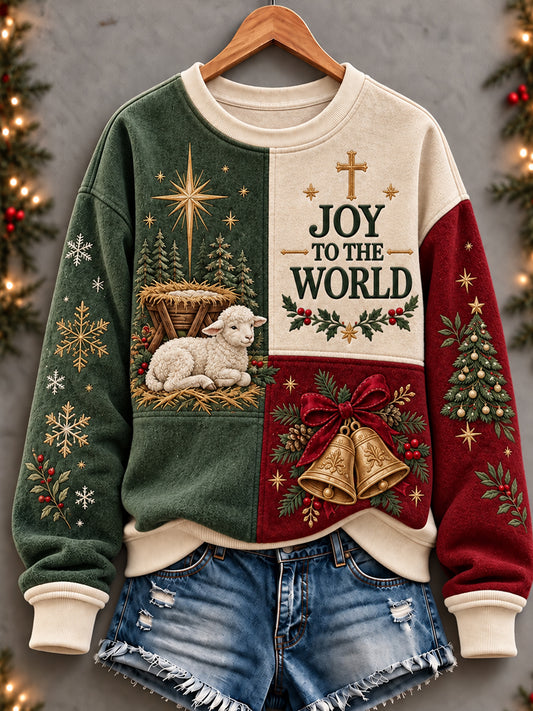 Women's Christian Christmas Art Printed Sweatshirt
