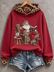 Women's Christmas Santa Print Casual Sweatshirt
