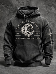 Men's Faith Oversized Drop-Shoulder Hoodie with Pockets